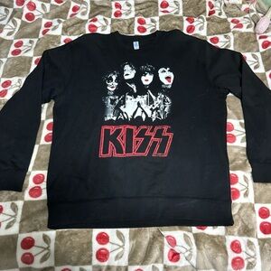 Kiss black and red crewneck sweatshirt #Kiss